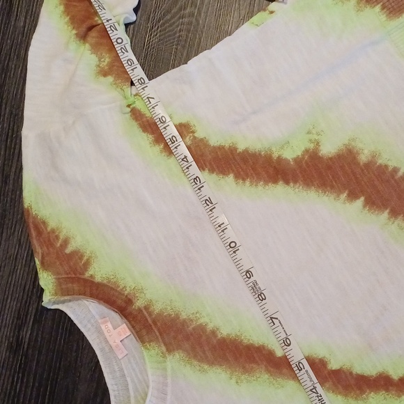 🔥🔥🔥Lisa Todd Psyched up tie dye stripe cotton sweater XS neon - Picture 5 of 12